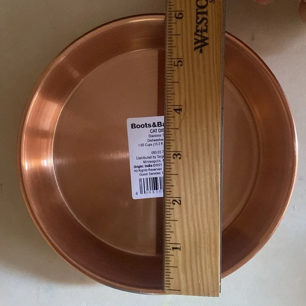 Bundle of 3 x Boots & Barkley Copper Pet Dishes NEW